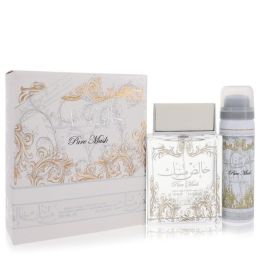 Lattafa Pure Khalis Musk Eau De Parfum Spray Plus 1.7 Deodorant 3.4 Oz For Women