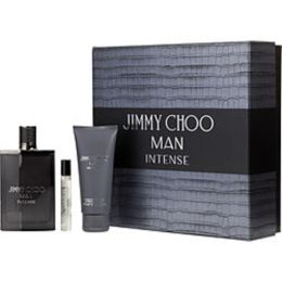 Jimmy Choo Intense By Jimmy Choo Edt Spray 3.3 Oz & Aftershave Balm 3.3 Oz & Edt Spray 0.25 Oz Mini For Men
