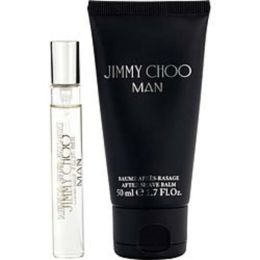 Jimmy Choo By Jimmy Choo Edt Spray 0.25 Oz & Aftershave Balm 1.7 Oz + Travel Bag For Men